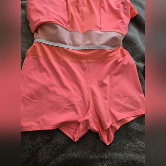 Cutter and Buck Annika Pink/Neon Orange Pickleball Golf Skirt with Pockets | M - Picture 6 of 6